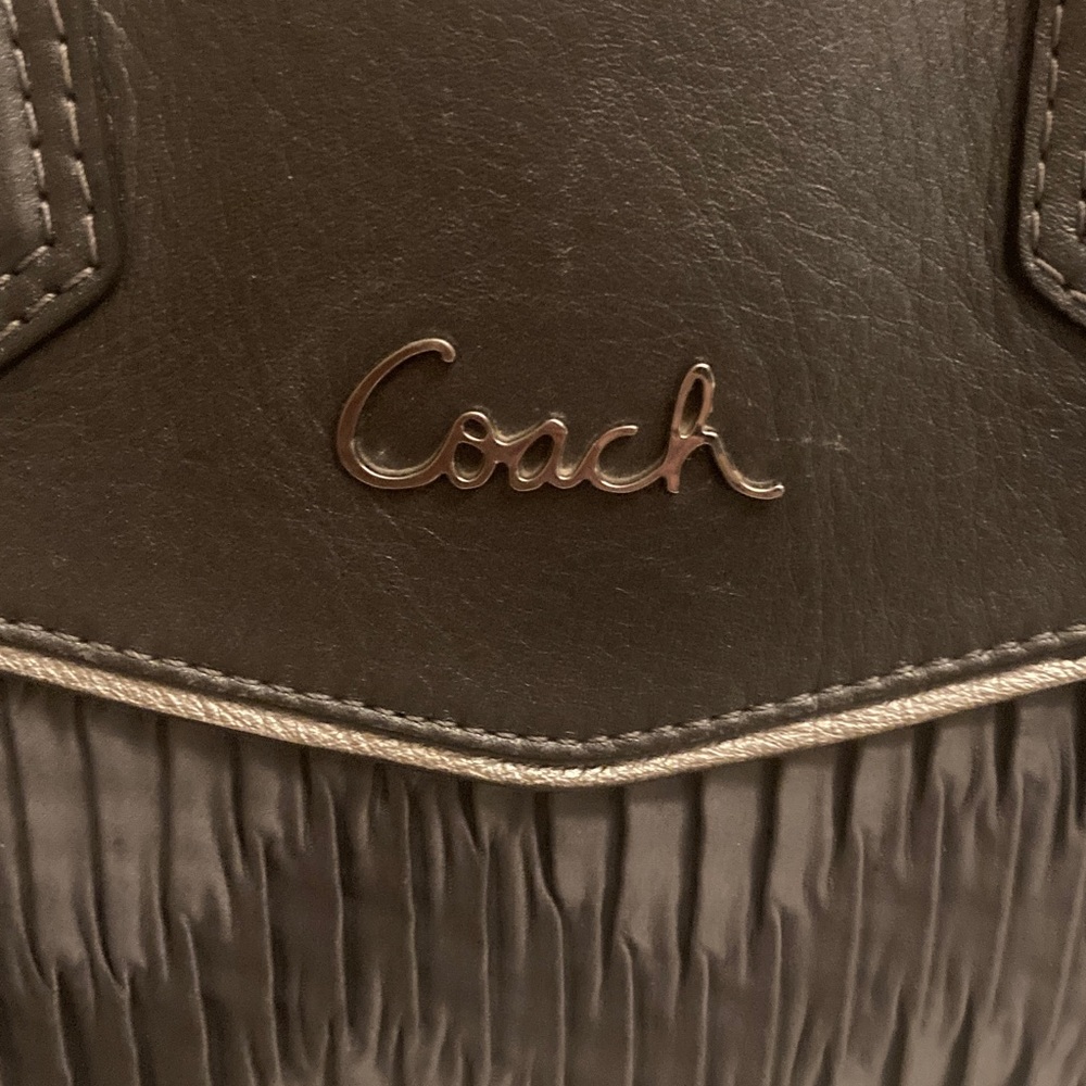Genuine Vintage Coach Ashley Gathered Satin Satchel  HOBO Handbag - Picture 4 of 17